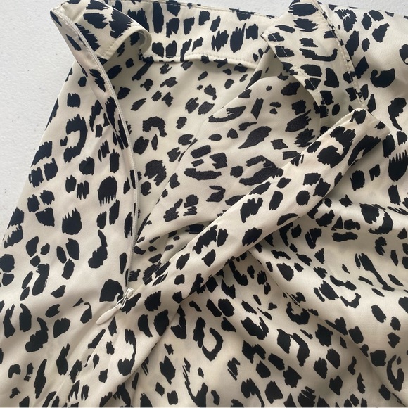 Zara Maxi Skirt Zebra Print Side Slit Sz XL - Picture 5 of 9